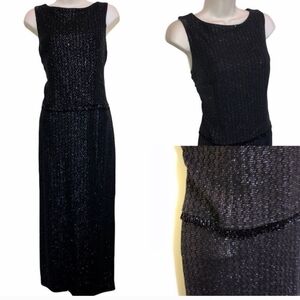Social Circles Sparkling Beaded Sleeveless Formal Evening Gown Dress - Size 6P